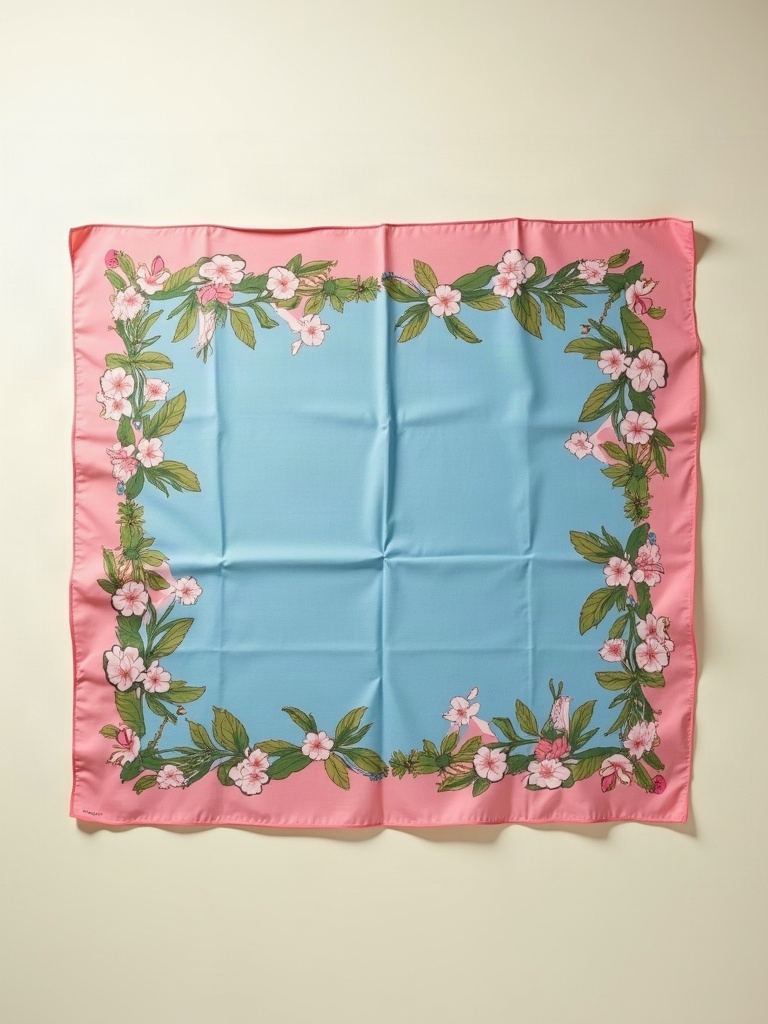 Feuilles — Printed silk square