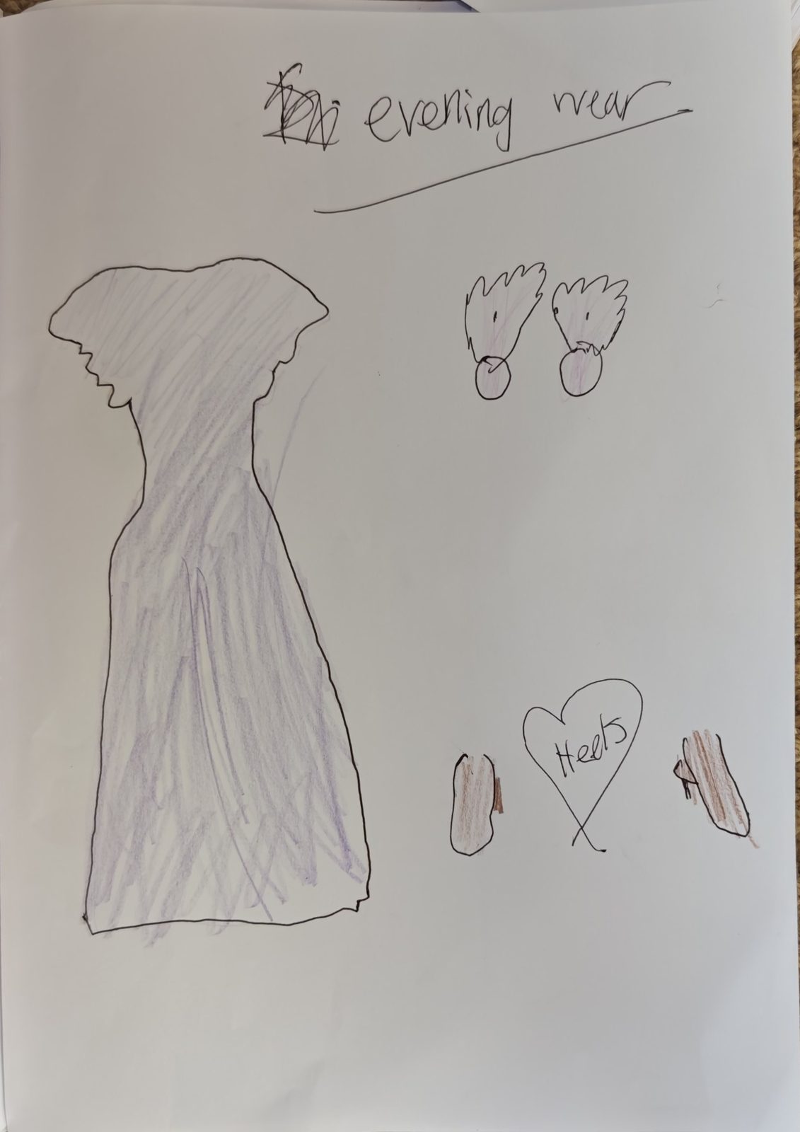 Amelie's original drawing for Lilac