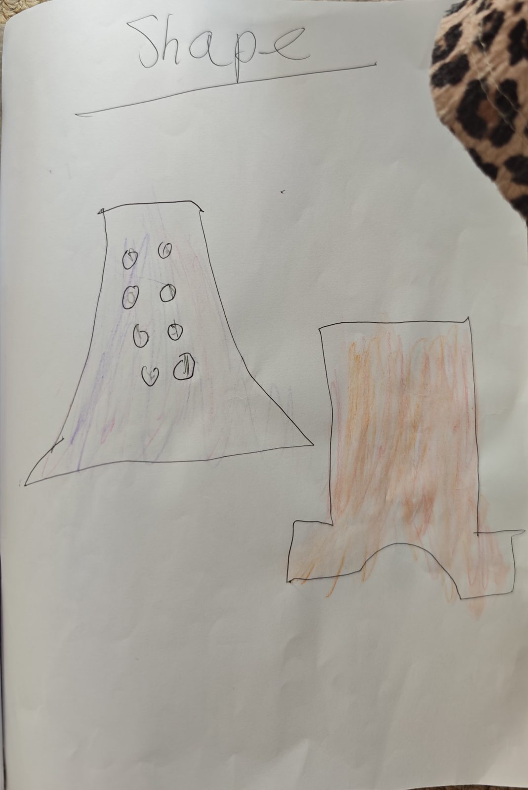 Amelie's original drawing for Apricot Tee